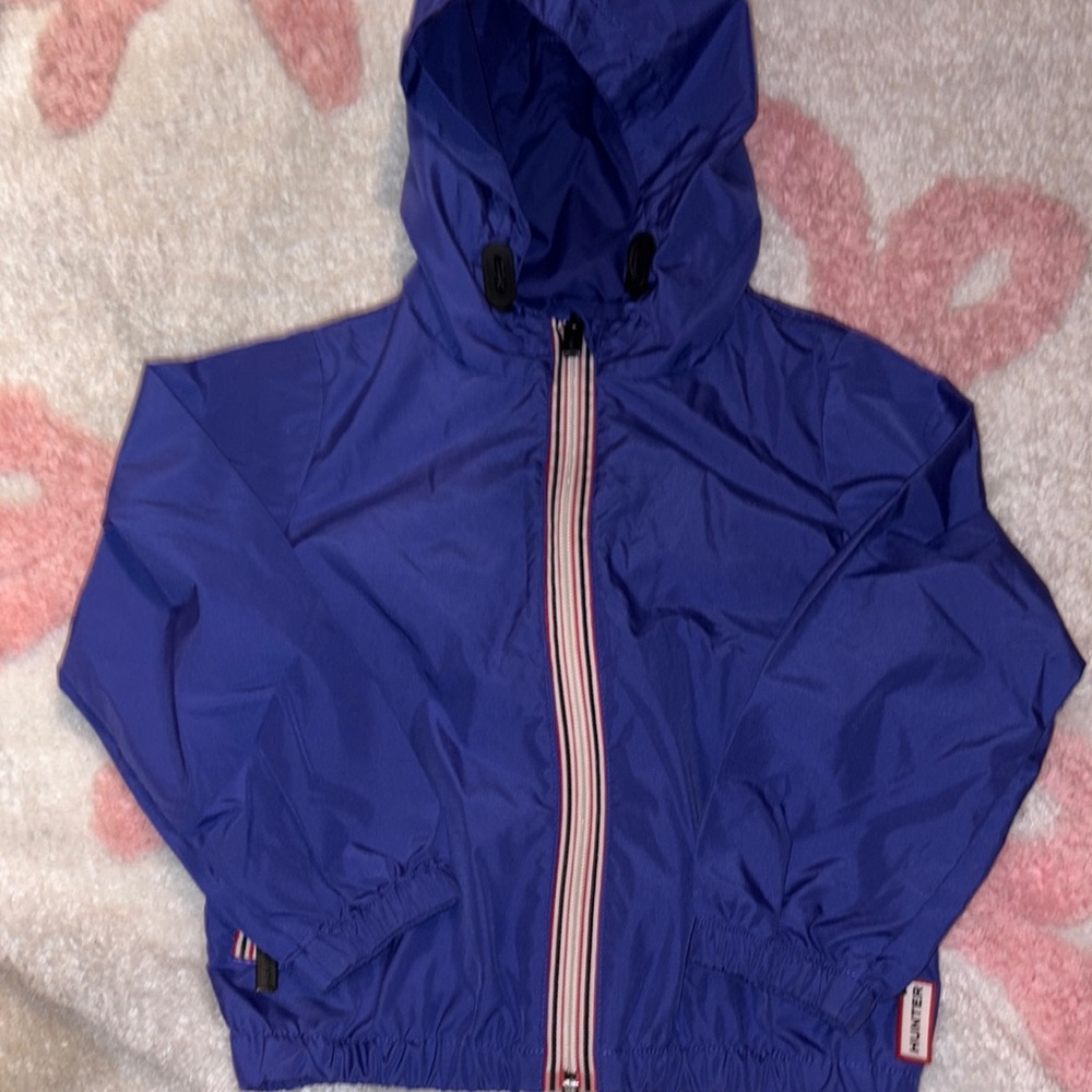 Hunter Kids Blue Hooded Raincoat